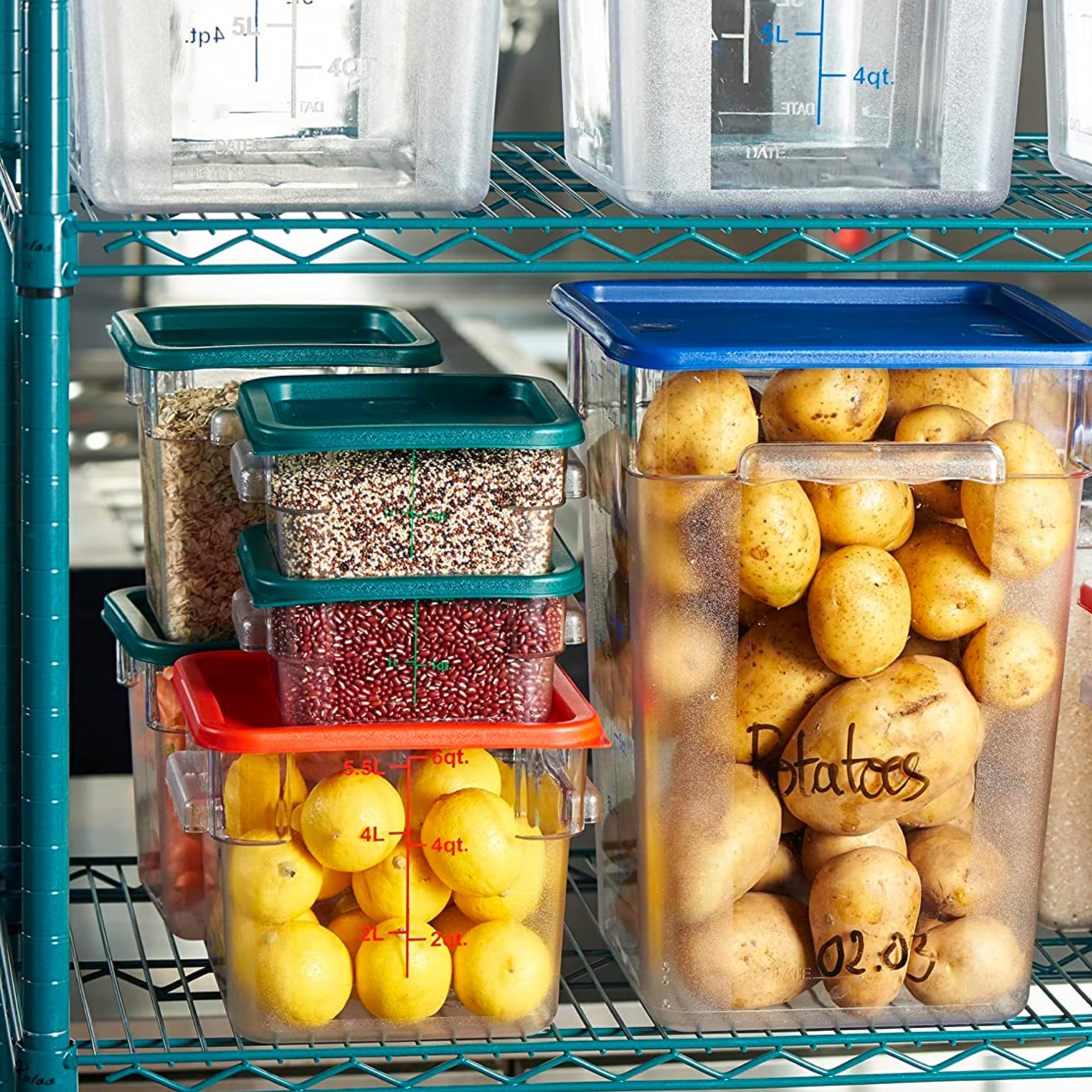 ニシコイ　シェルフS Amazon｜APLSS 4段 NSF 収納棚 グリーン-エポキシ 18インチx48